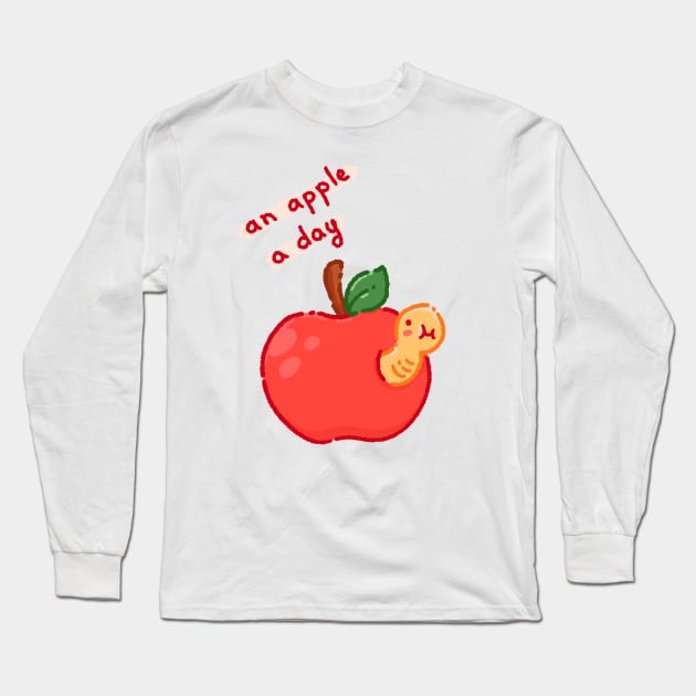 An apple a day Long Sleeve T-Shirt by Tinyarts